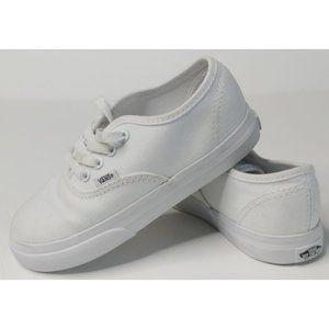VANS AUTHENTIC white lace up sneakers size 9